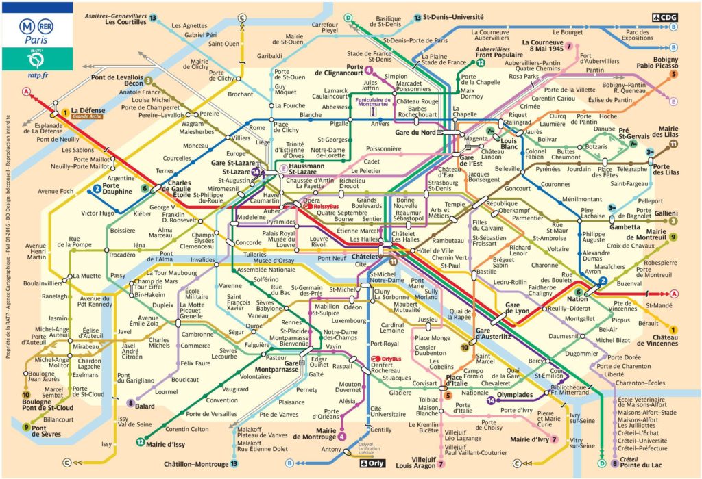 Plan Metro Ratp Paris